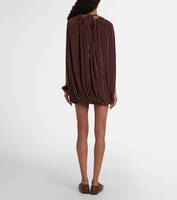 فستان قصير درابيه مع تزيين | Xu Zhi