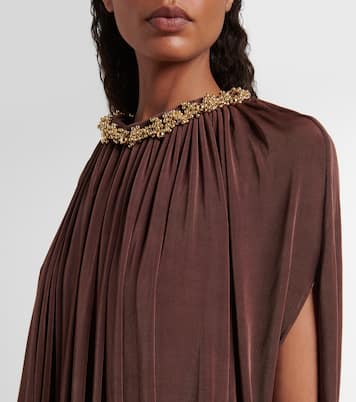 فستان قصير درابيه مع تزيين | Xu Zhi