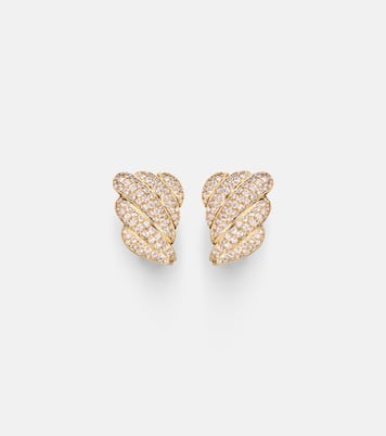 Boucles d’oreilles Croissant en or 18 ct et diamants | Anita Ko