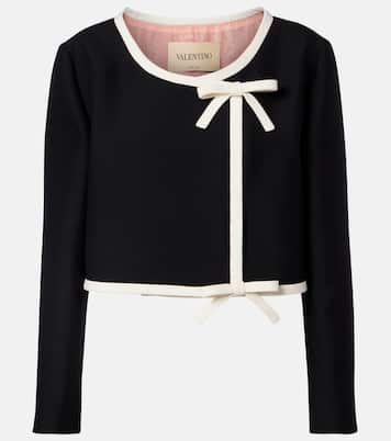 Crepe Couture bow-detail cropped jacket | Valentino