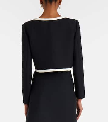 Crepe Couture bow-detail cropped jacket | Valentino