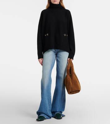Horsebit wool-blend turtleneck sweater | Gucci