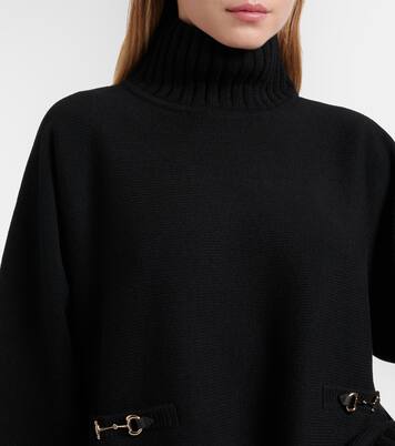 Horsebit wool-blend turtleneck sweater | Gucci