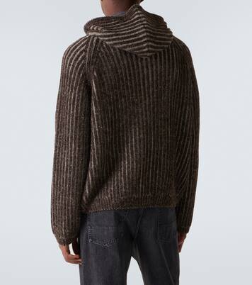 Level ribbed-knit wool zip-up hoodie | Our Legacy
