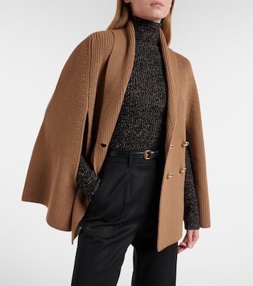 Agenzia double-breasted virgin wool cape | Max Mara