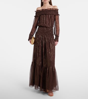 Maxikleid aus Georgette | Self-Portrait