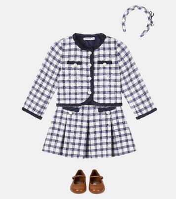 Checked bouclé skirt | Self-Portrait Kids