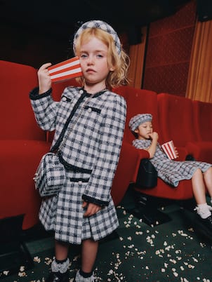 Checked bouclé skirt | Self-Portrait Kids