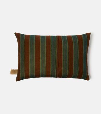 Gigliola striped cotton and linen cushion | The House of Lyria