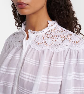 Bluse Polly aus Baumwolle mit Spitze | Marant Etoile