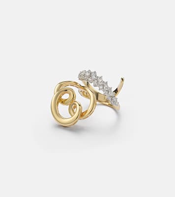 Anello in oro 18kt (750/1000) con diamanti | Yeprem