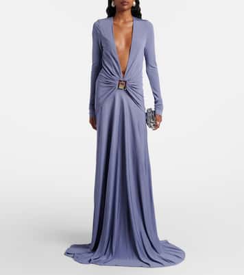 Bezel Quartz embellished maxi dress | Christopher Esber