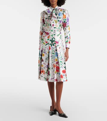 Chemise en sergé de soie à fleurs | Gucci