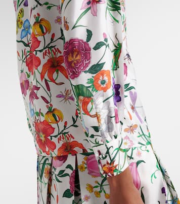Chemise en sergé de soie à fleurs | Gucci