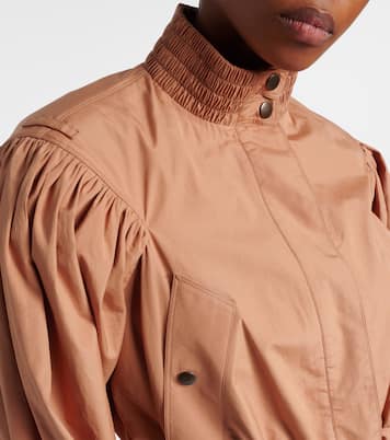 Gathered belted cotton poplin jacket | Chloé