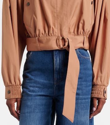 Gathered belted cotton poplin jacket | Chloé