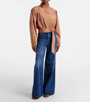 Gathered belted cotton poplin jacket | Chloé