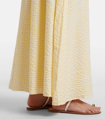 Millie gingham cotton maxi skirt | Montce