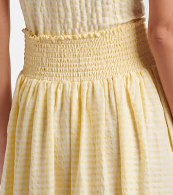 Millie gingham cotton maxi skirt | Montce