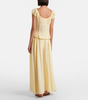 Millie gingham cotton maxi skirt | Montce