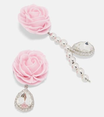 Rose embellished drop earrings | Magda Butrym