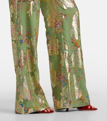 Fil coupé silk lamé flared pants | Valentino