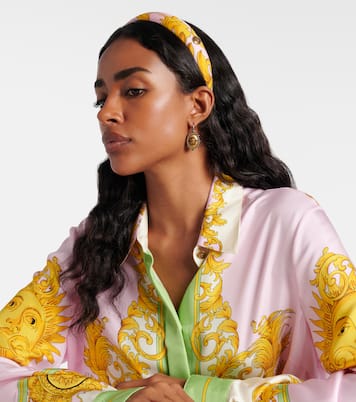 Printed silk headband | Versace
