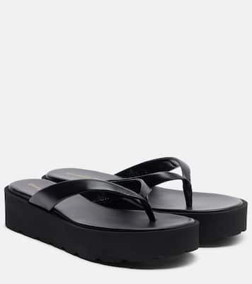 Leather platform thong sandals | Gianvito Rossi