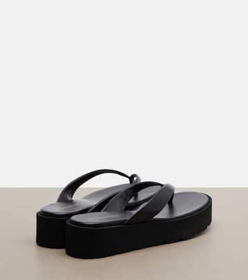 Leather platform thong sandals | Gianvito Rossi
