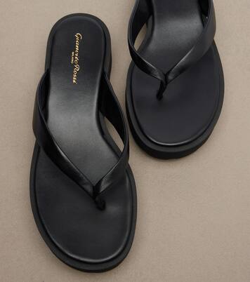 Leather platform thong sandals | Gianvito Rossi