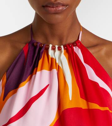 Accasia floral halterneck maxi dress | Cala de la Cruz