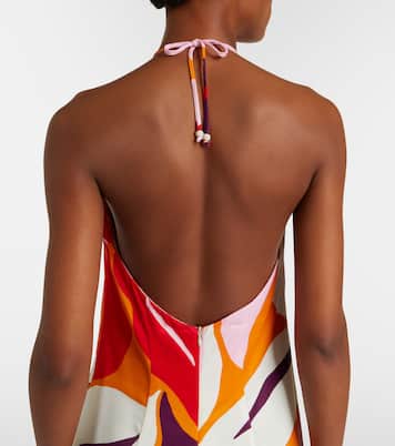 Accasia floral halterneck maxi dress | Cala de la Cruz