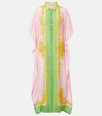 Printed cotton and silk voile kaftan | Versace