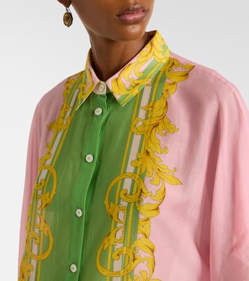 Printed cotton and silk voile kaftan | Versace