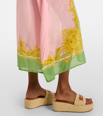 Printed cotton and silk voile kaftan | Versace