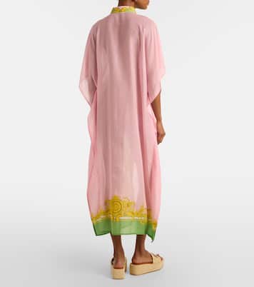 Printed cotton and silk voile kaftan | Versace