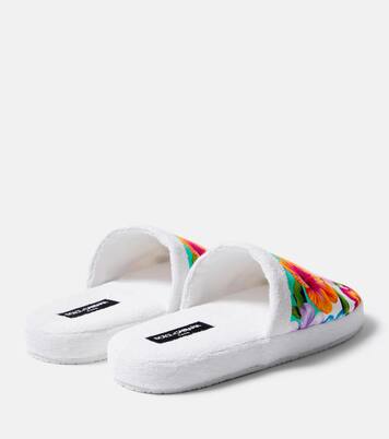 Floral terry slippers | Dolce&Gabbana Casa