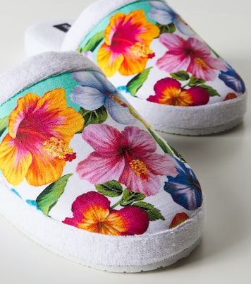 Floral terry slippers | Dolce&Gabbana Casa
