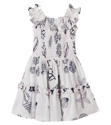 Amber printed ruffled cotton dress | Poupette St Barth Kids