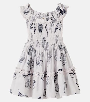 Amber printed ruffled cotton dress | Poupette St Barth Kids