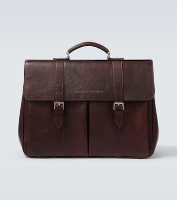 Leather briefcase | Brunello Cucinelli