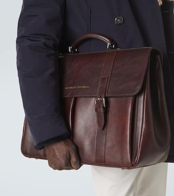 Leather briefcase | Brunello Cucinelli