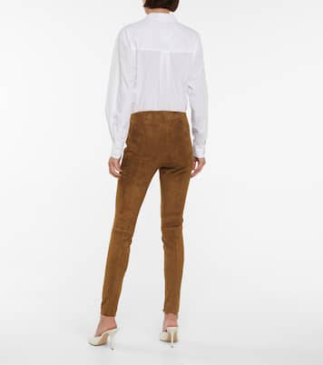 High-Rise-Hose aus Veloursleder | Polo Ralph Lauren