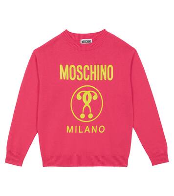 Bébé - Pull en coton et laine à logo | Moschino Kids