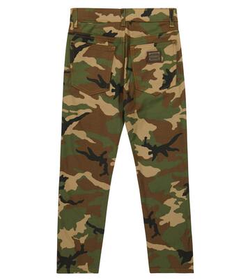 Denim and camouflage pants | Dolce&Gabbana Kids