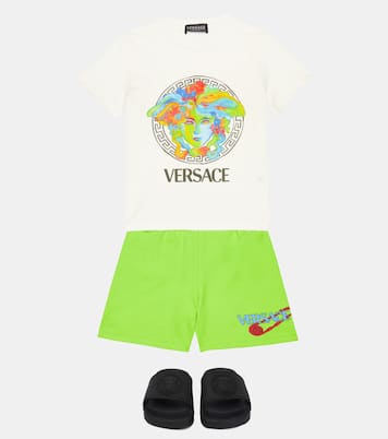 Shorts aus Baumwoll-Jersey | Versace Kids