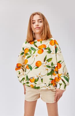 Maxi printed cotton sweatshirt | Molo