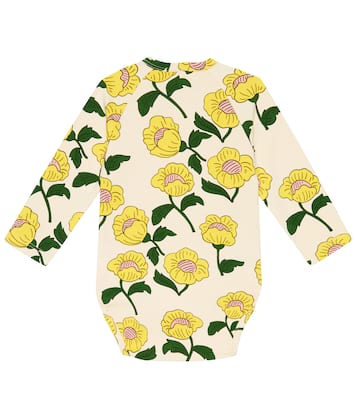 Baby Flowers wrap cotton bodysuit | Mini Rodini