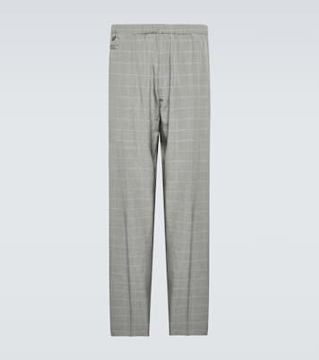 Checked silk-blend pants | Undercover