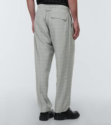 Checked silk-blend pants | Undercover